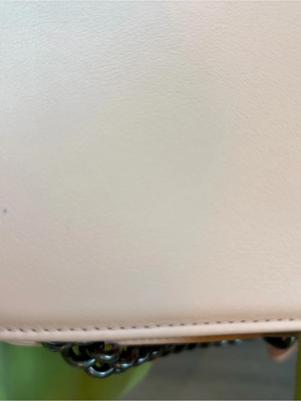 CHANEL Soft Peach Leather Shoulder Bag